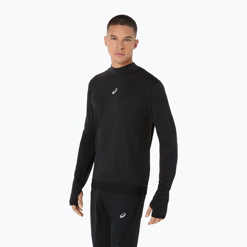 Pánske bežecké tričko longsleeve ASICS Road Winter Seamless performance black 5