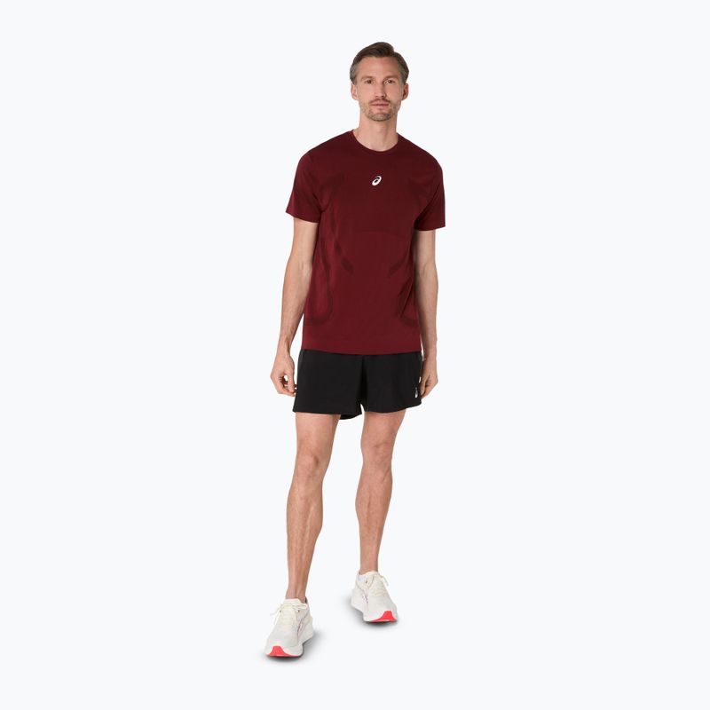 Pánske bežecké tričko ASICS Road Seamless dark red planet 2