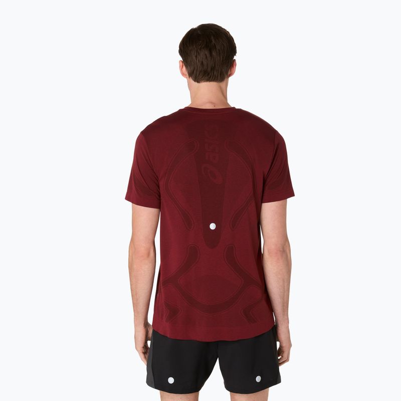 Pánske bežecké tričko ASICS Road Seamless dark red planet 3