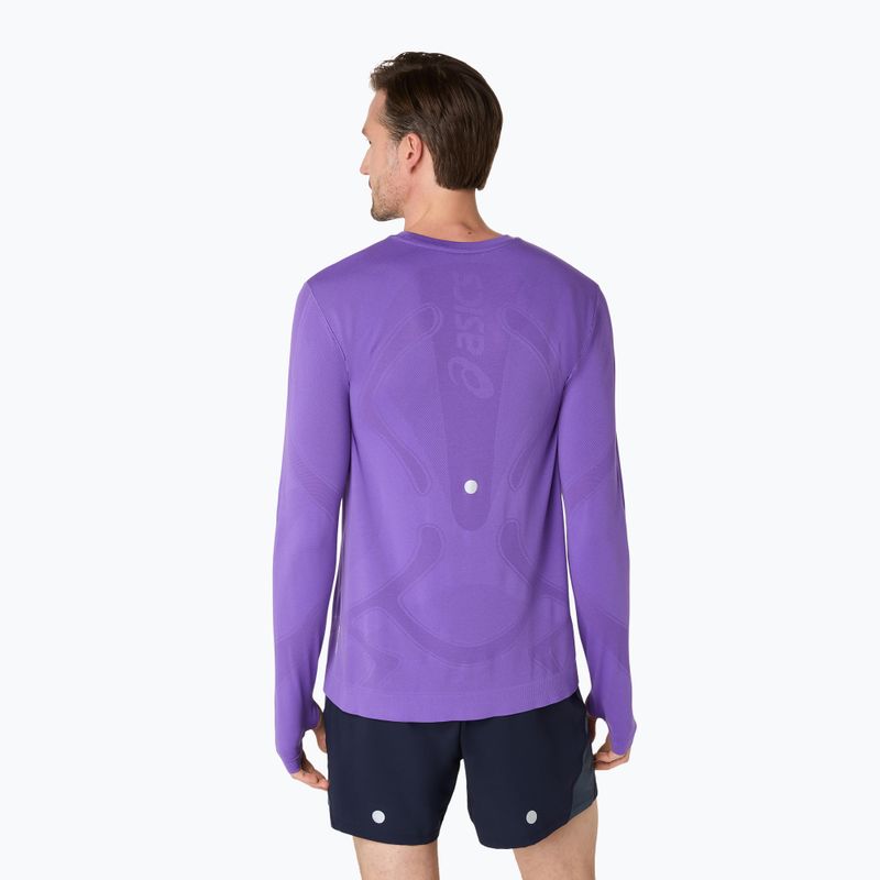 Pánske bežecké tričko longsleeve ASICS Road Seamless LS edo purple 3