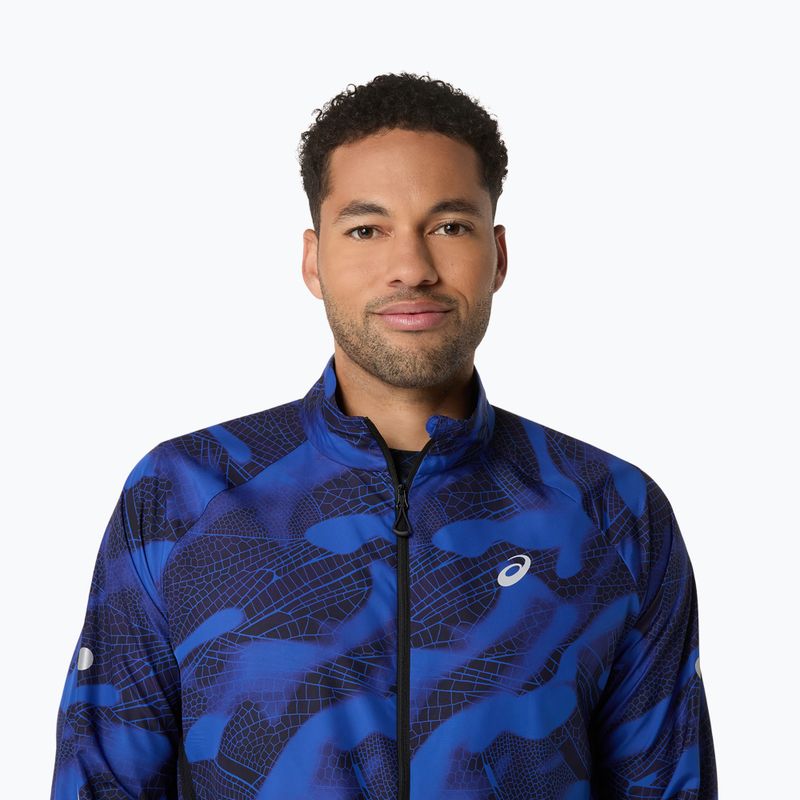 Pánska bežecká bunda ASICS Road Lite-Show Packable performance black/dark cobalt 5