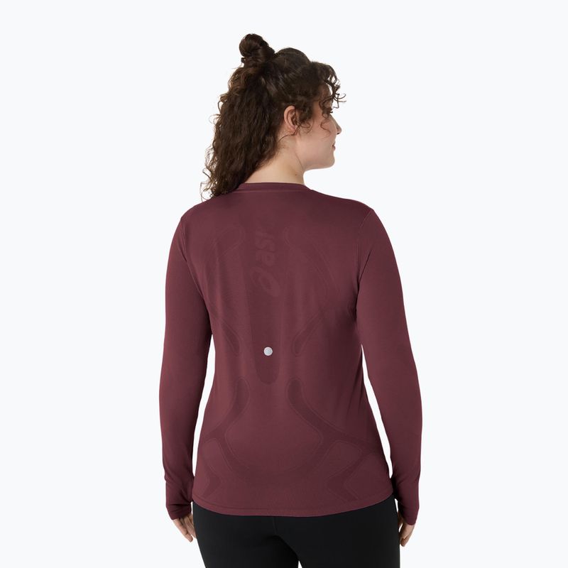 Dámske bežecké tričko longsleeve ASICS Road Seamless LS dark currant/port royal 2