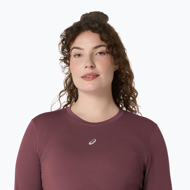 Dámske bežecké tričko longsleeve ASICS Road Seamless LS dark currant/port royal 4