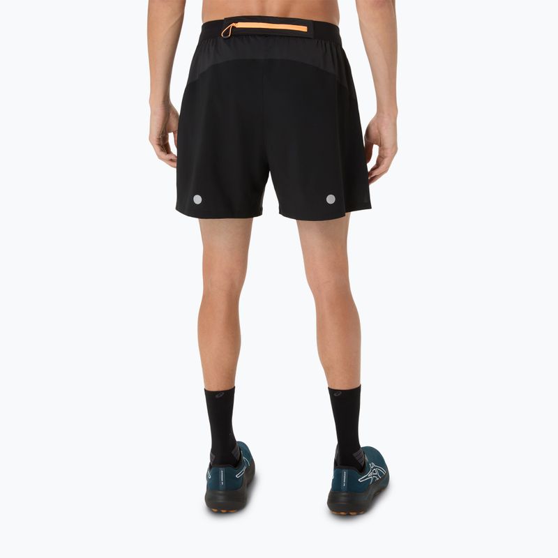 Pánske bežecké šortky ASICS Fujitrail All Over Print 5IN performance black 3