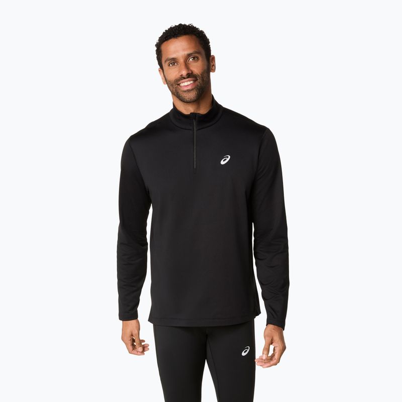 Pánska bežecká mikina ASICS Core Half Zip Winter performance black