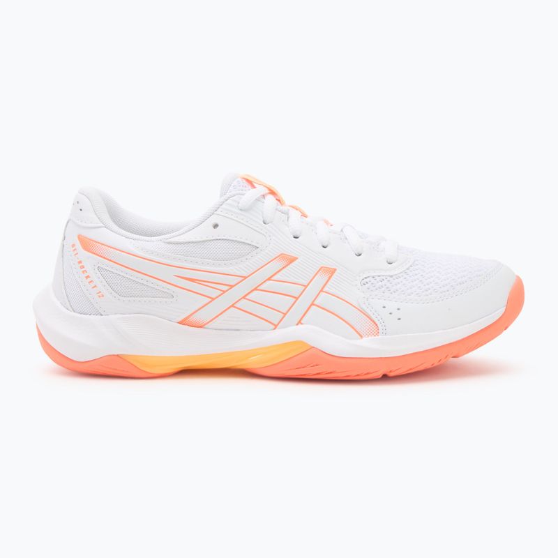 Dámske volejbalové topánky ASICS Gel-Rocket 12 white/vivid coral 2