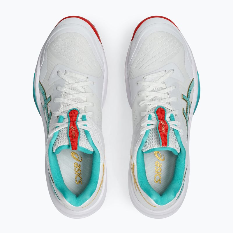Dámske volejbalové topánky ASICS Sky Elite FF 3 white/sea glass 14