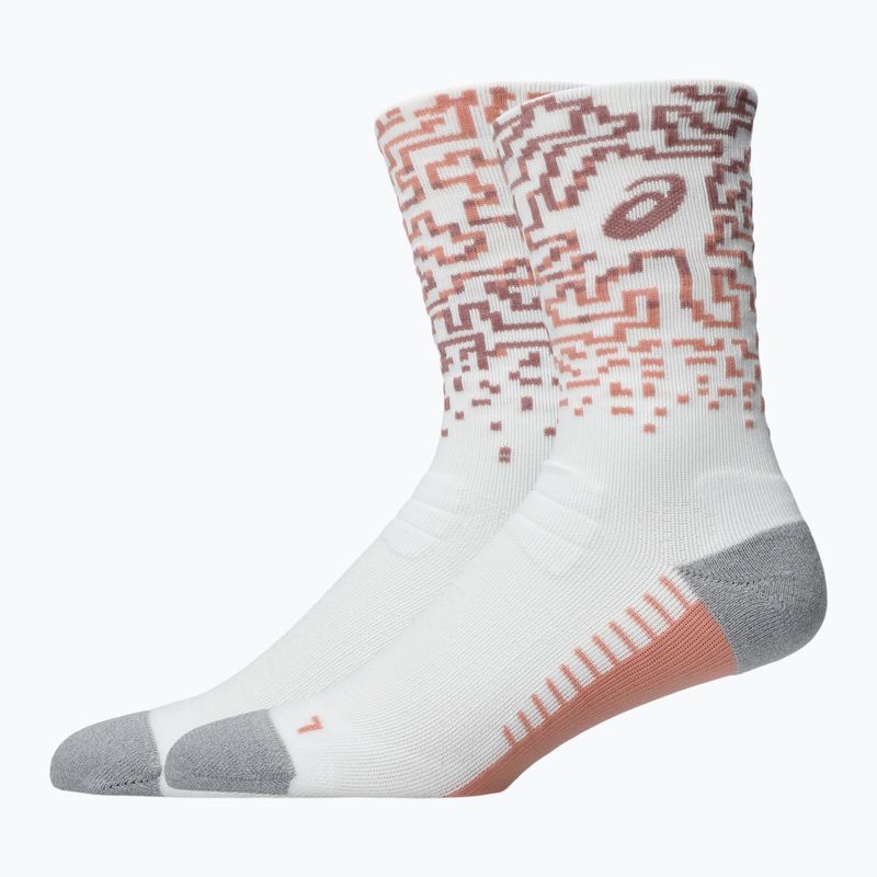 Ponožky ASICS Performance Run Crew brilliant white/morganite/pearl pink 2