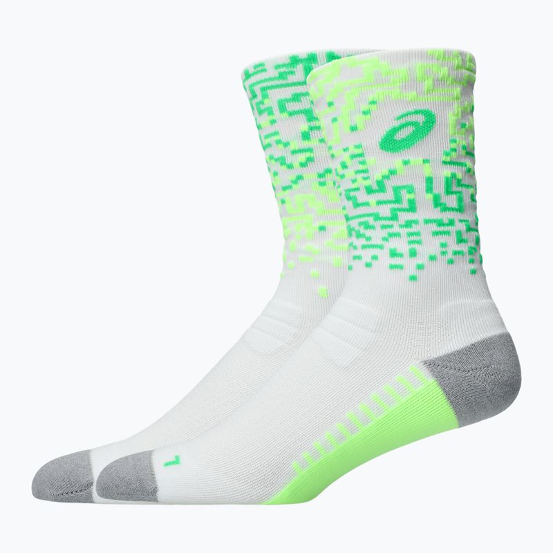 Ponožky ASICS Performance Run Crew brilliant white/illum. green/vital green 2