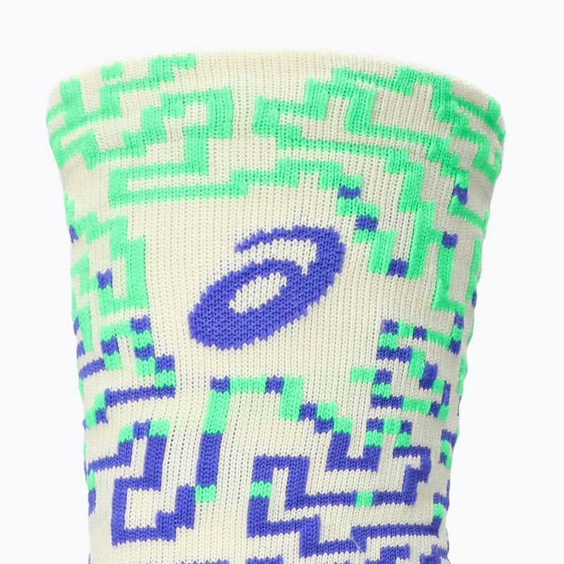 Ponožky ASICS Performance Run Crew ivory/cobalt burst/vital green 3