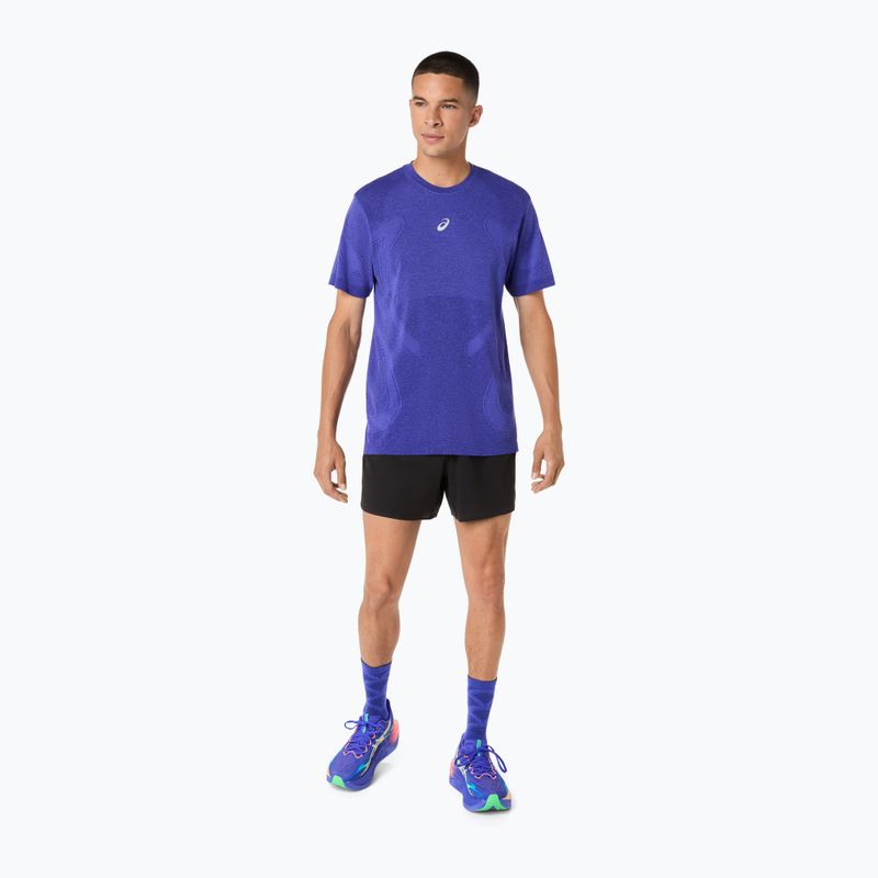 Pánske bežecké tričko longsleeve ASICS Road Seamless LS cobalt burst/eggplant 2