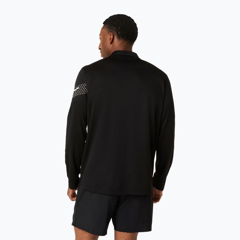 Pánske bežecké tričko longsleeve Asics Icon LS 1/2 Zip performance black/cream 3