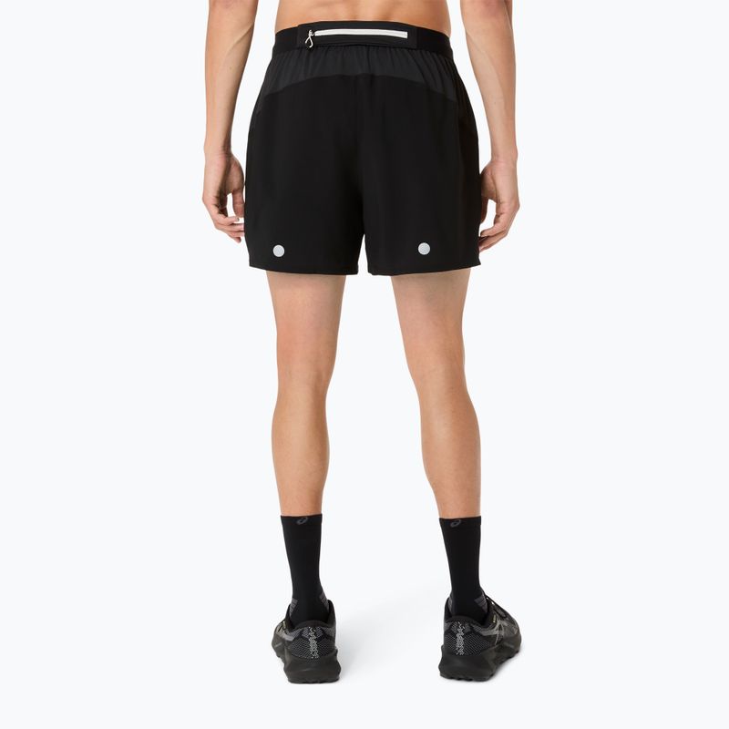 Pánske bežecké šortky ASICS Fujitrail All Over Print 5IN performance black/carbon/cream 3