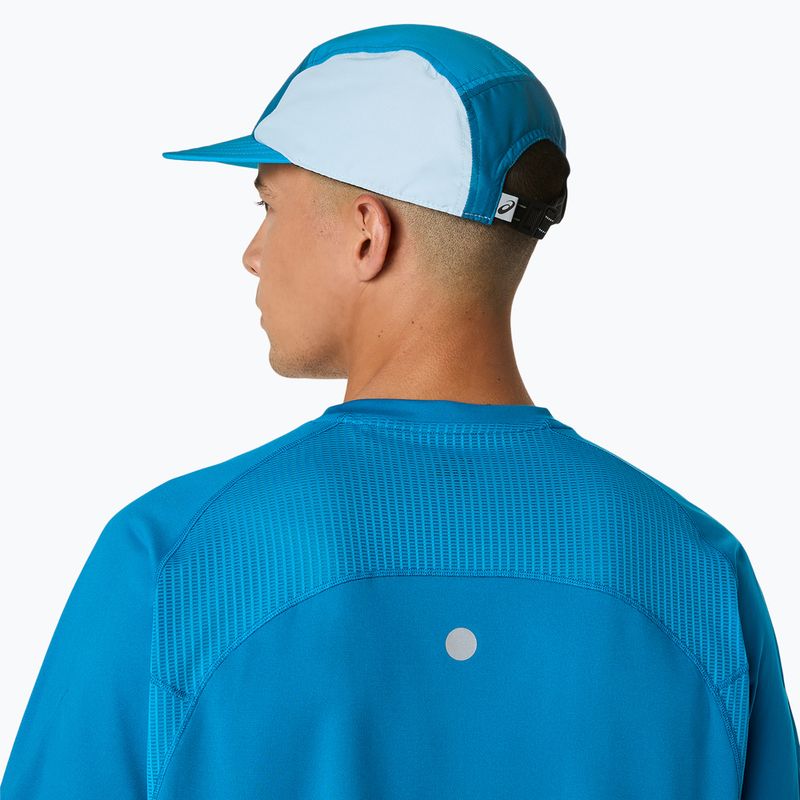 Pánske bežecké tričko ASICS Road Fade SS Aegean Blue/Yamabuki 6