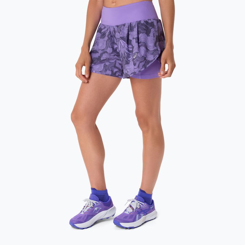 Dámske bežecké šortky ASICS Road All Over Print amethyst 4