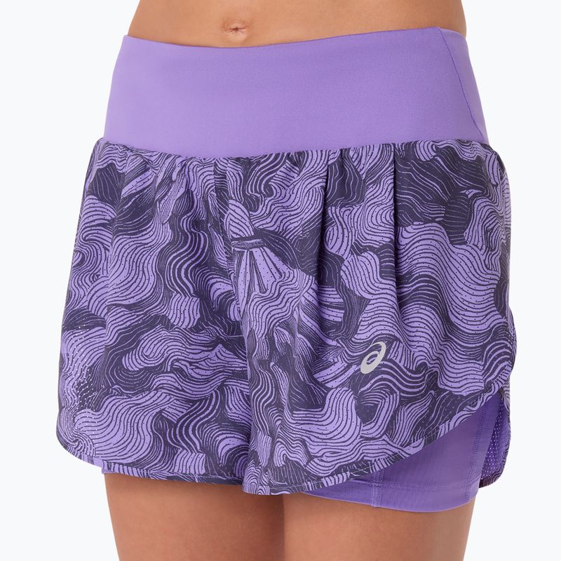 Dámske bežecké šortky ASICS Road All Over Print amethyst 5