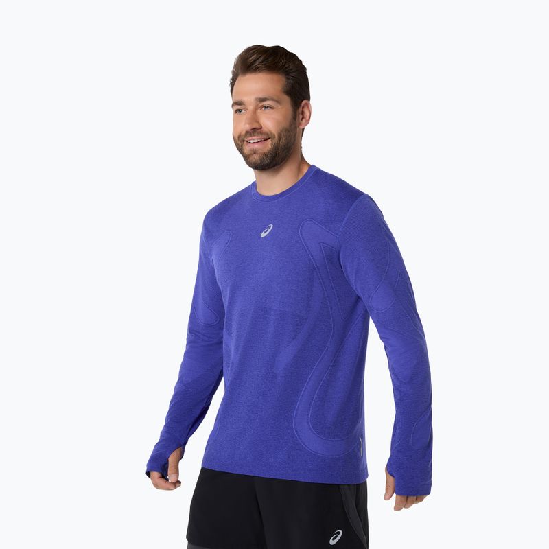 Pánske bežecké tričko longsleeve ASICS Road Seamless LS cobalt burst/eggplant 4