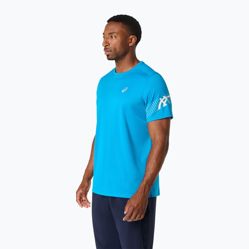 Pánske bežecké tričko ASICS Icon SS Aegean Blue/Cream 4