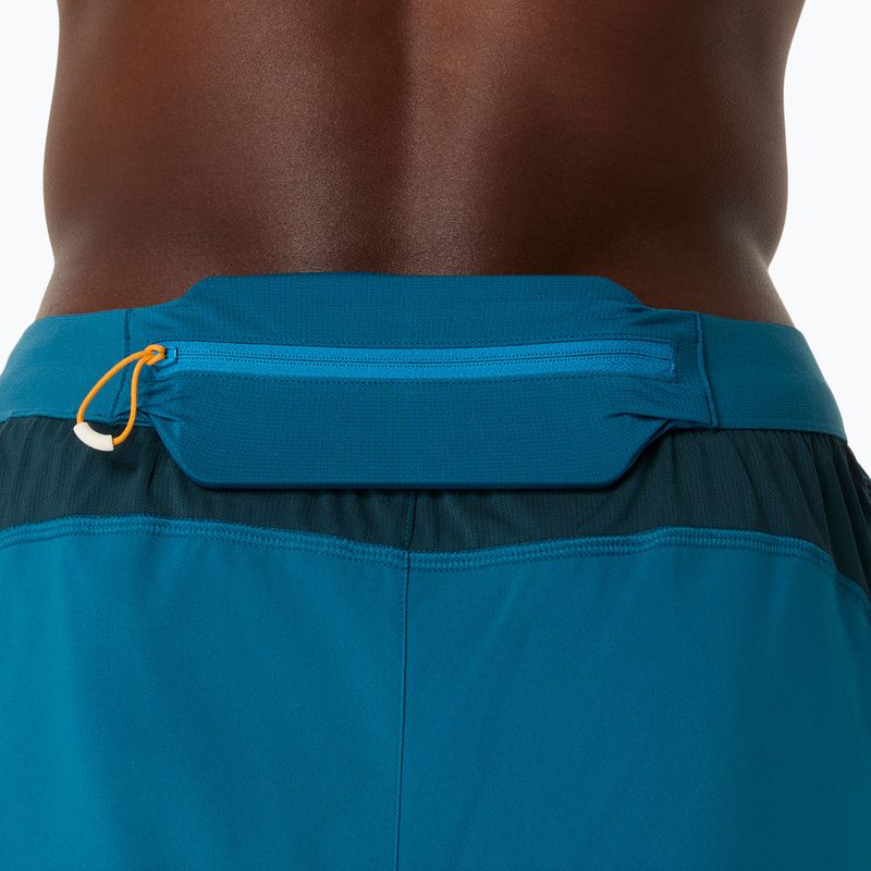 Pánske bežecké šortky ASICS Road 2N1 5IN tranquil teal/dark teal/yamabuki 8
