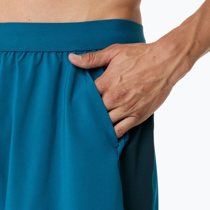 Pánske bežecké šortky ASICS Road 5IN tranquil teal/dark teal/golden yellow 6