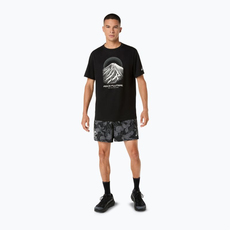 Pánske bežecké tričko Asics Fujitrail Logo Ss Top Performance Black/Cream/Carbon 2