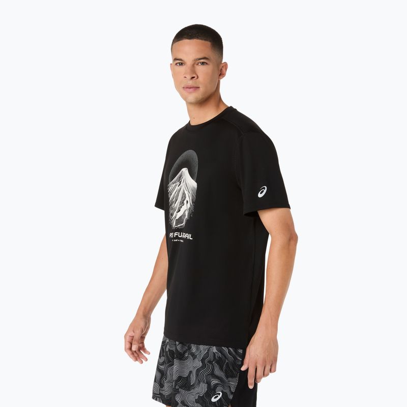Pánske bežecké tričko Asics Fujitrail Logo Ss Top Performance Black/Cream/Carbon 4