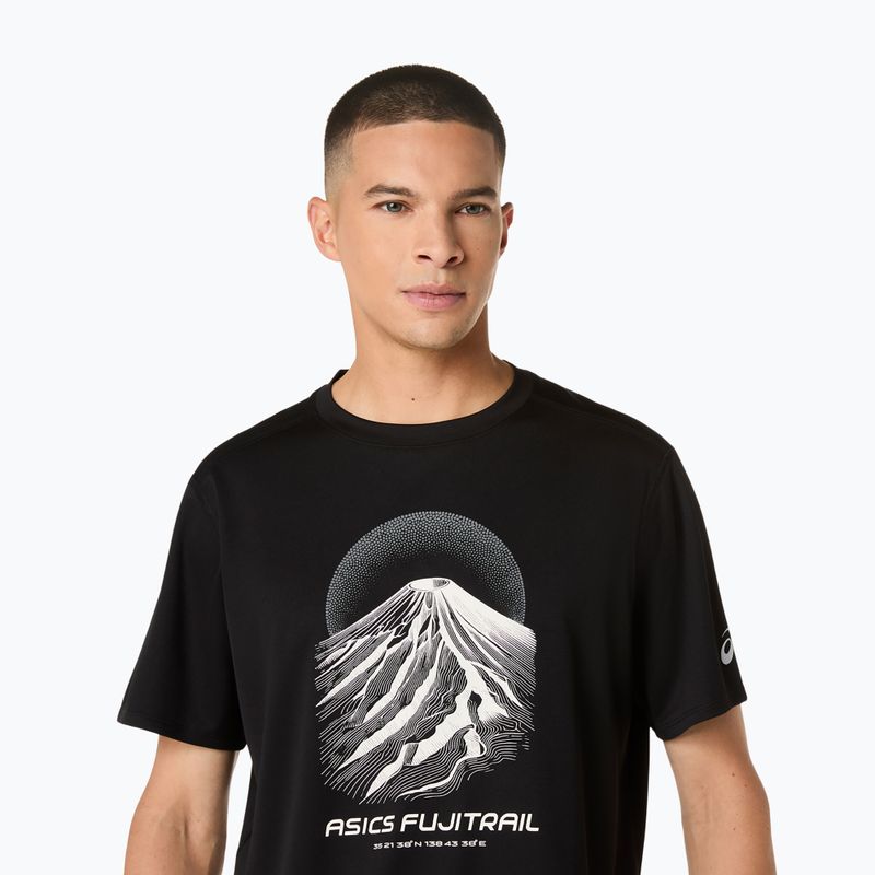 Pánske bežecké tričko Asics Fujitrail Logo Ss Top Performance Black/Cream/Carbon 5