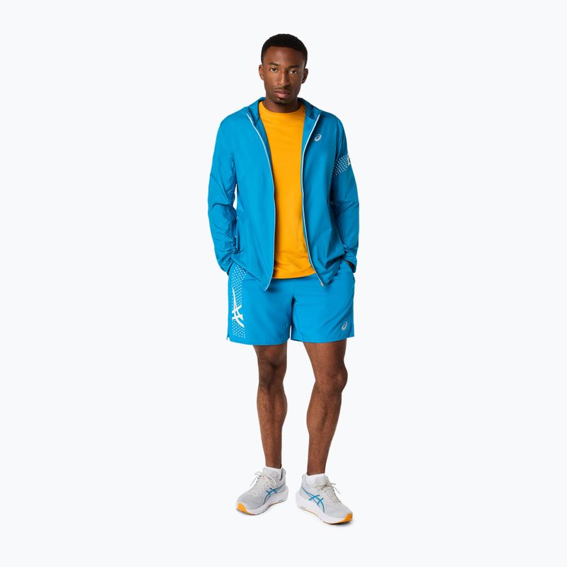 Pánska bežecká bunda ASICS Icon Aegean Blue/Cream 2