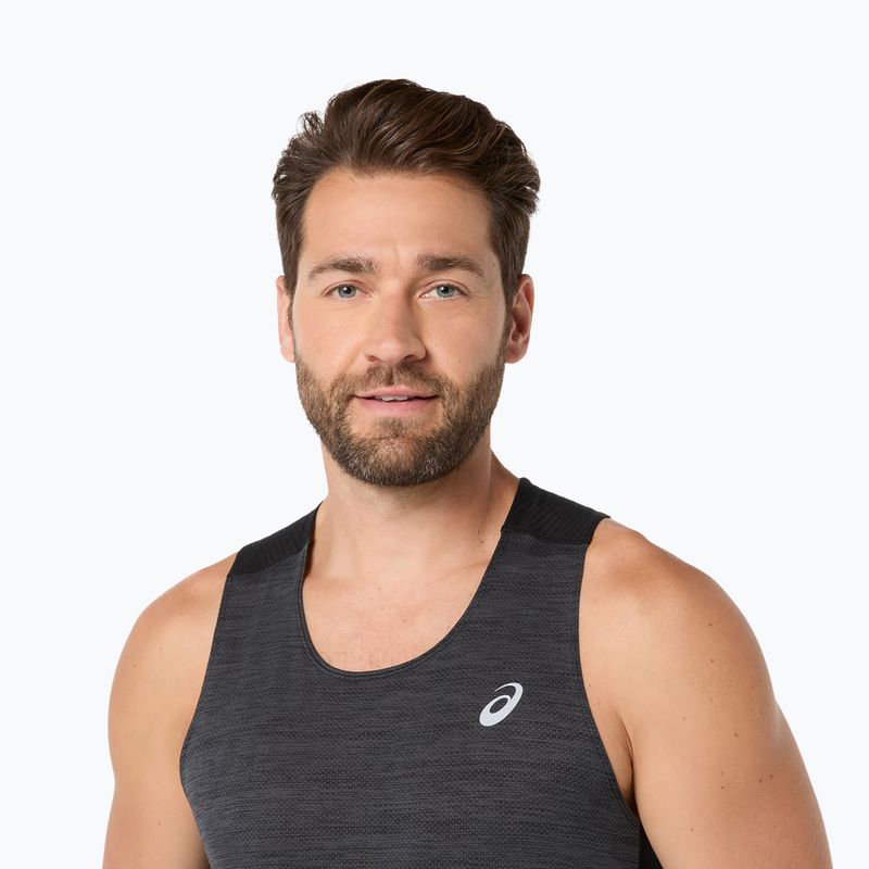 Pánske bežecké tričko ASICS Road Singlet performance black 5