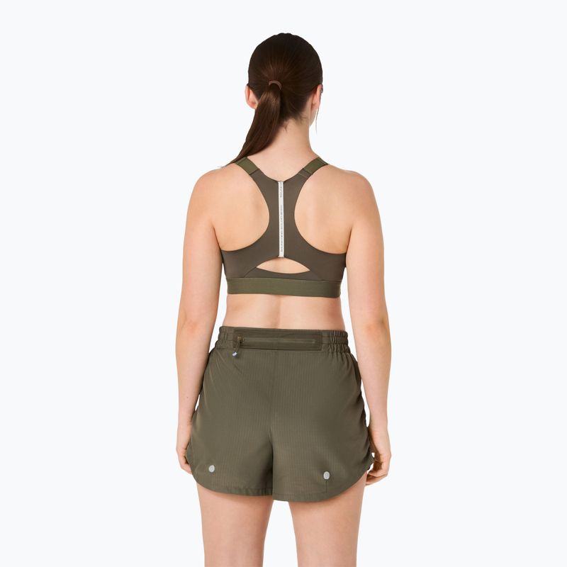 Športová podprsenka ASICS Road Combination Zip dark olive 3