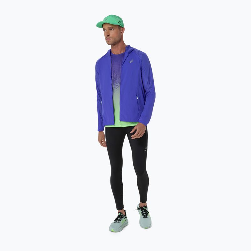 Pánske bežecké tričko ASICS Road All Over Print Singlet cobalt burst/illuminate green 15