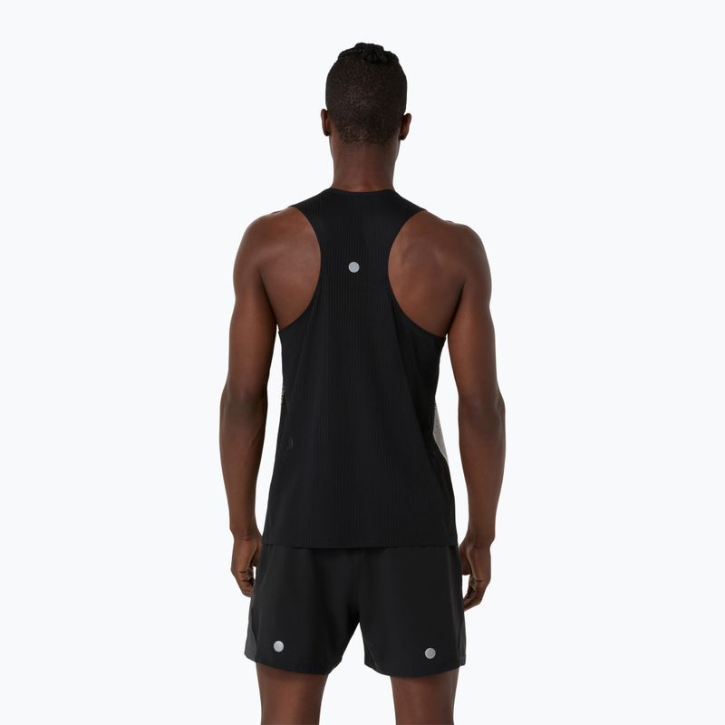 Pánske bežecké tričko ASICS Road Fade Singlet performance black/cream 2