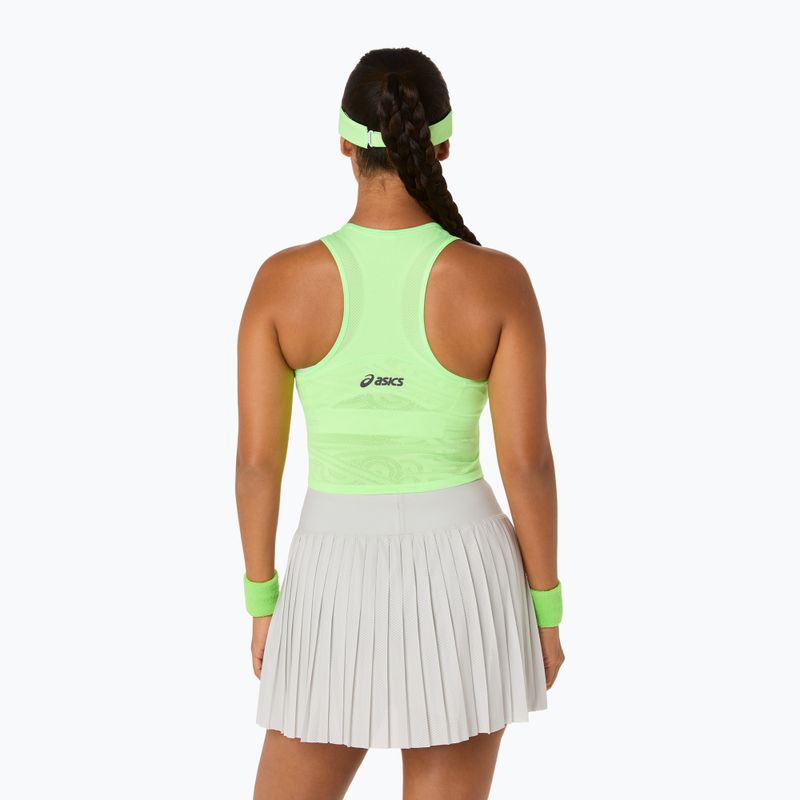 Dámske tenisové tričko ASICS Match Jaquard Crop Top W illuminate green 3