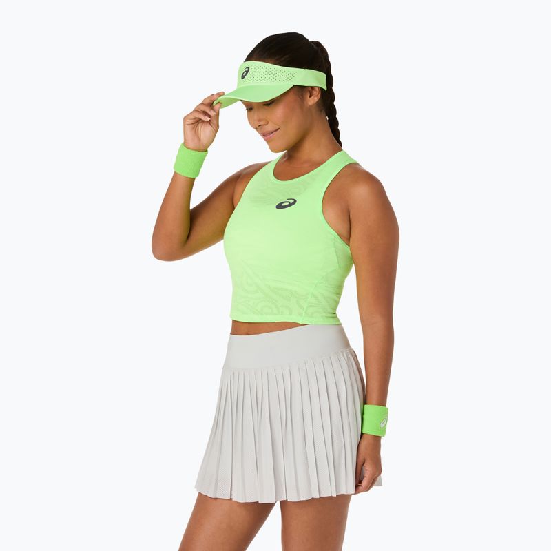 Dámske tenisové tričko ASICS Match Jaquard Crop Top W illuminate green 5