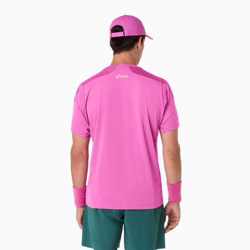 Pánske tenisové tričko ASICS Match Jacquard digital sakura 3