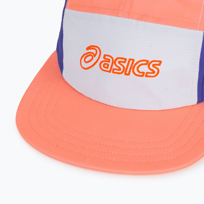 Šiltovka ASICS Performance Running 5 Panel sun coral/brilliant white 3