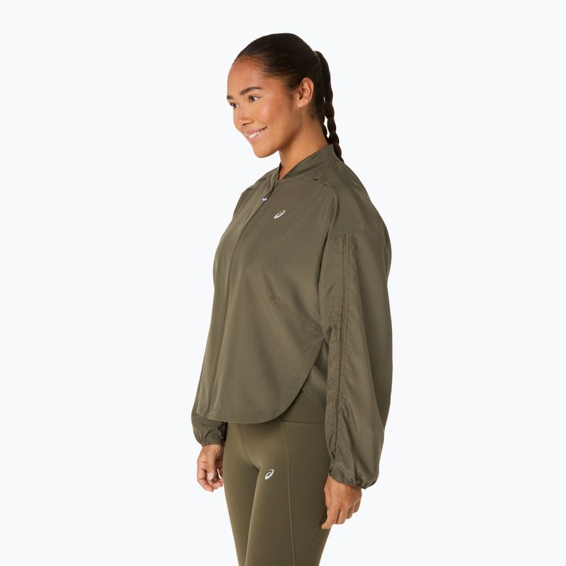 Dámska bežecká bunda ASICS Nagino Run Adjustable dark olive 4