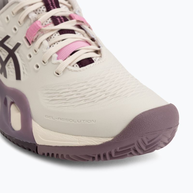 Dámske tenisové topánky ASICS Gel-Resolution X Clay soft oat/dark aubergine 7