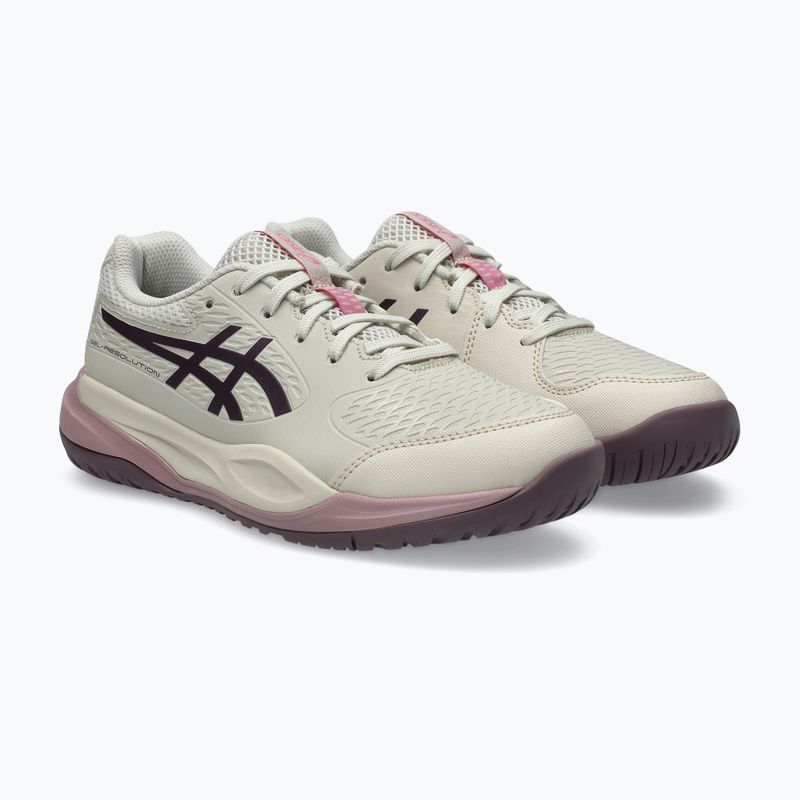 Detské tenisové topánky ASICS Gel-Resolution X GS soft oat/dark aubergine