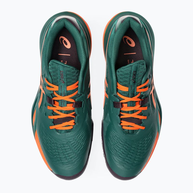 Pánske topánky na padel Asics Gel-Resolution X Padel Jewel Green/Energy Orange 4