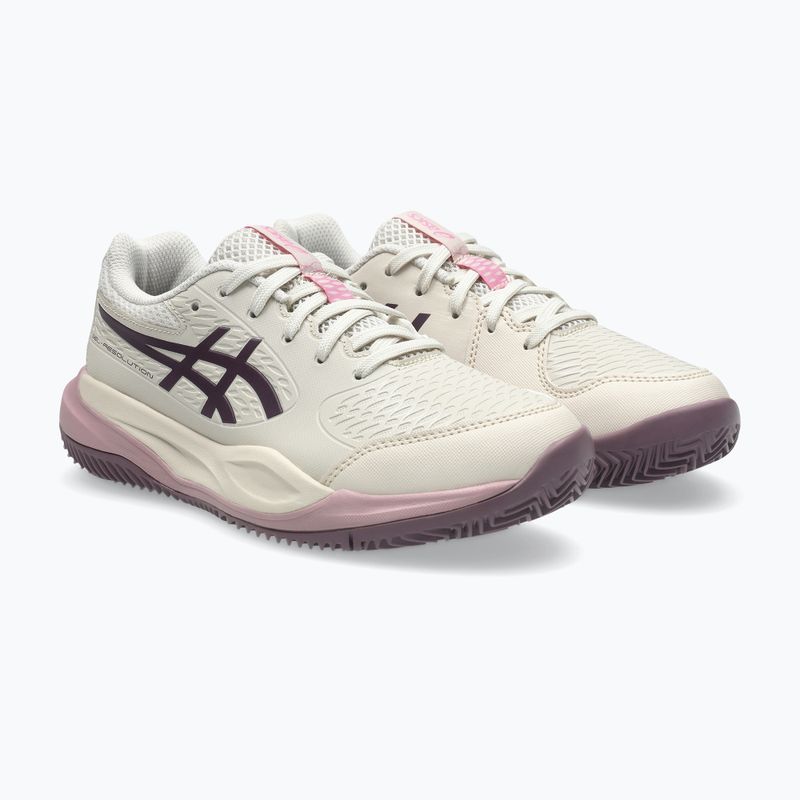 Detské tenisové topánky ASICS Gel-Resolution X GS Clay soft oat/dark aubergine