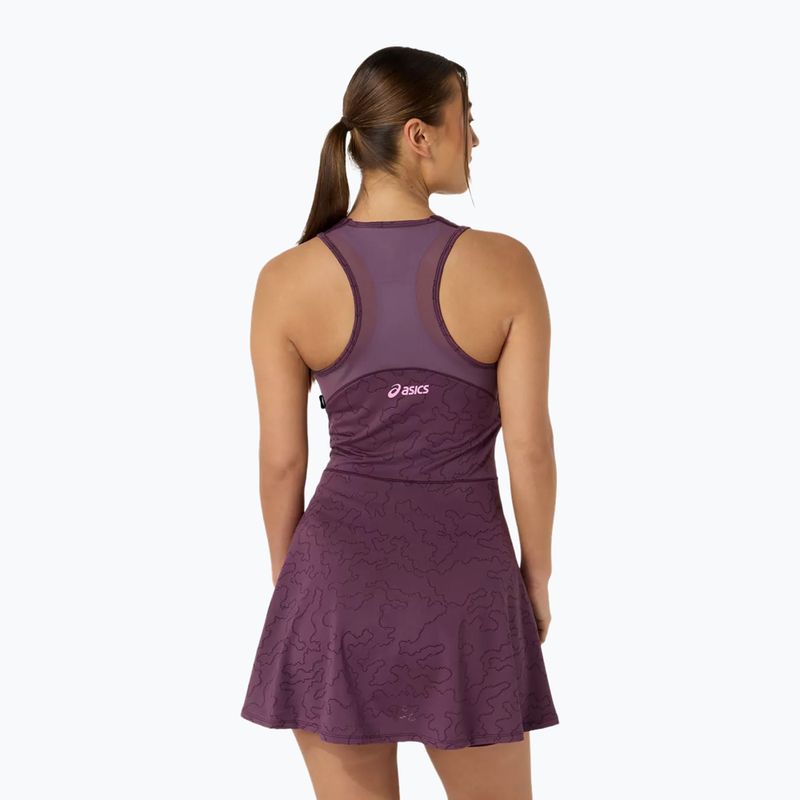 Tenisové šaty ASICS Match Jacquard Dress Dark Aubergine 2