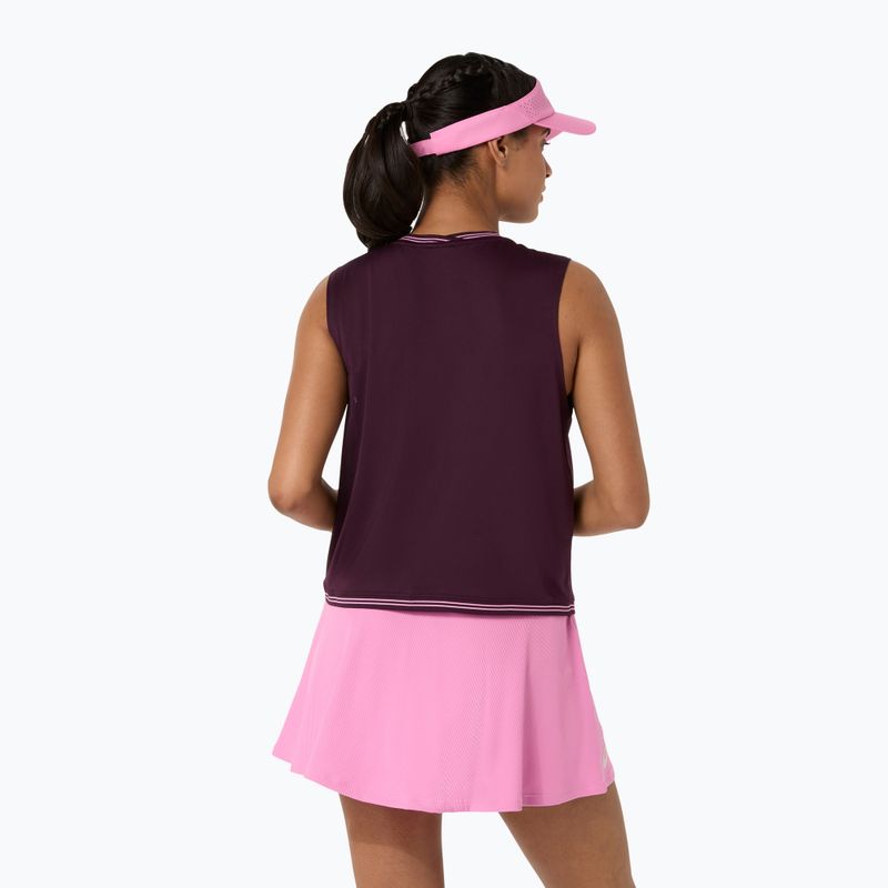 Dámske tenisové tričko ASICS Game Sleeveless Top W dark aubergine 3