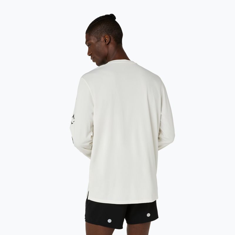 Pánske bežecké tričko longsleeve Asics Fujitrail Logo Ls Top Cream 3