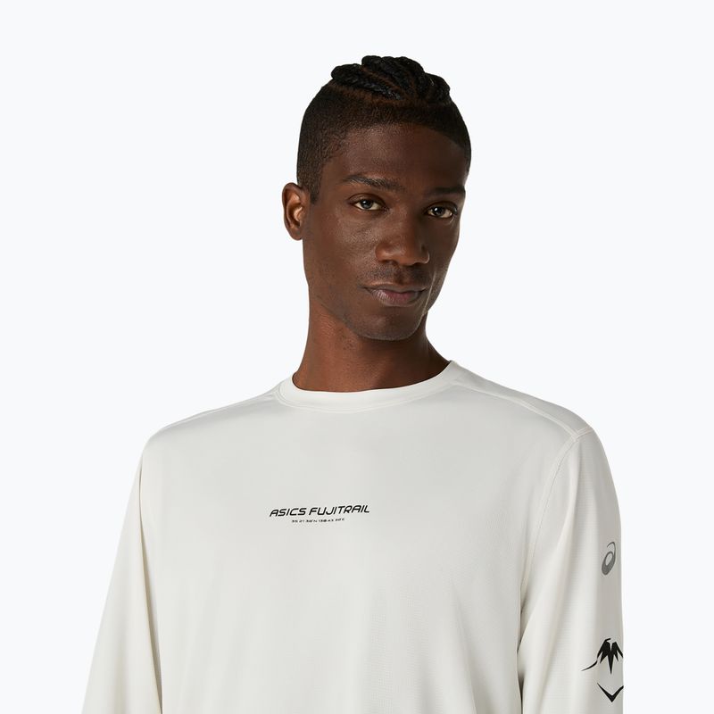 Pánske bežecké tričko longsleeve Asics Fujitrail Logo Ls Top Cream 5