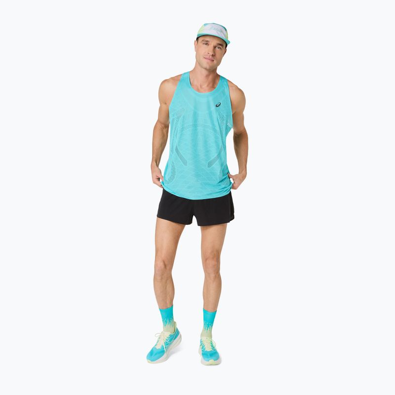 Pánska bežecká tričko ASICS Metarun Singlet energy aqua 2