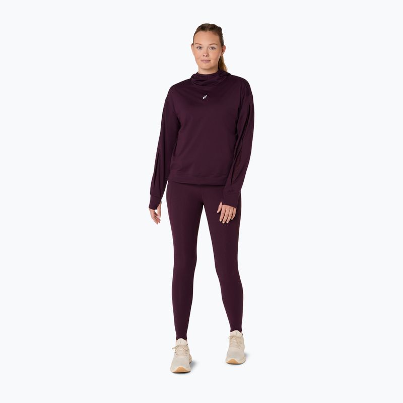 Dámska bežecká mikina ASICS Nagino Run Winter Hoodie dark aubergine 2