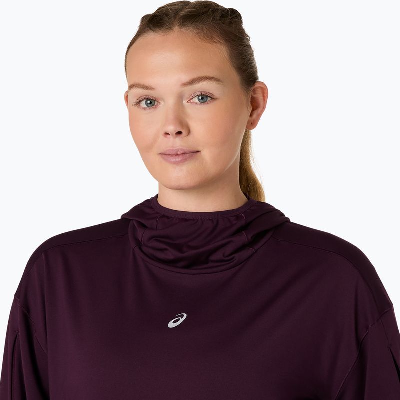 Dámska bežecká mikina ASICS Nagino Run Winter Hoodie dark aubergine 5
