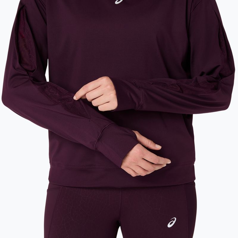 Dámska bežecká mikina ASICS Nagino Run Winter Hoodie dark aubergine 9
