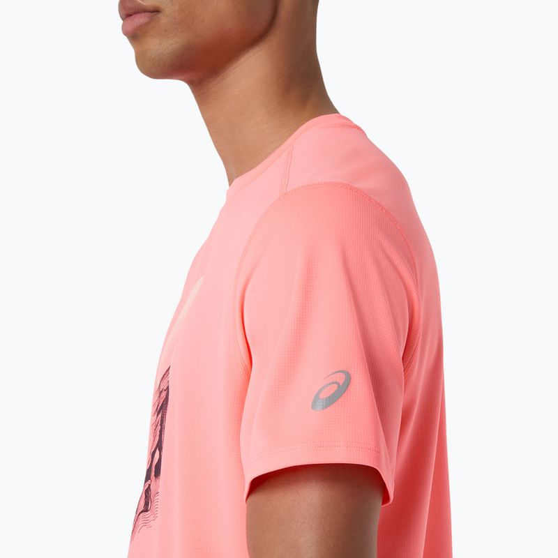Pánske bežecké tričko Asics Fujitrail Logo Ss Top Sun Coral 6